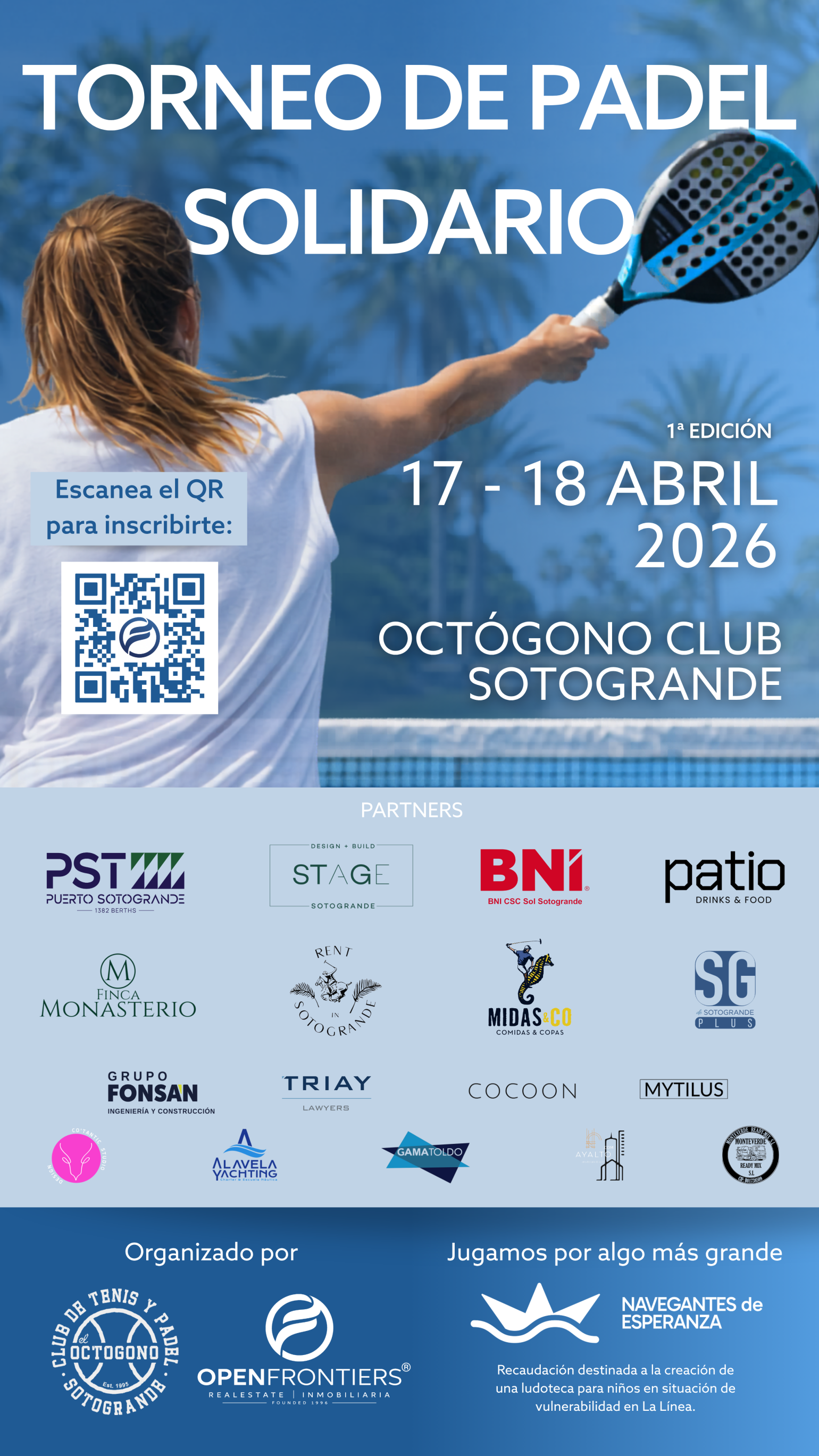 Grupo Fonsán, patrocinador del torneo solidario de pádel de Open Frontiers en Sotogrande