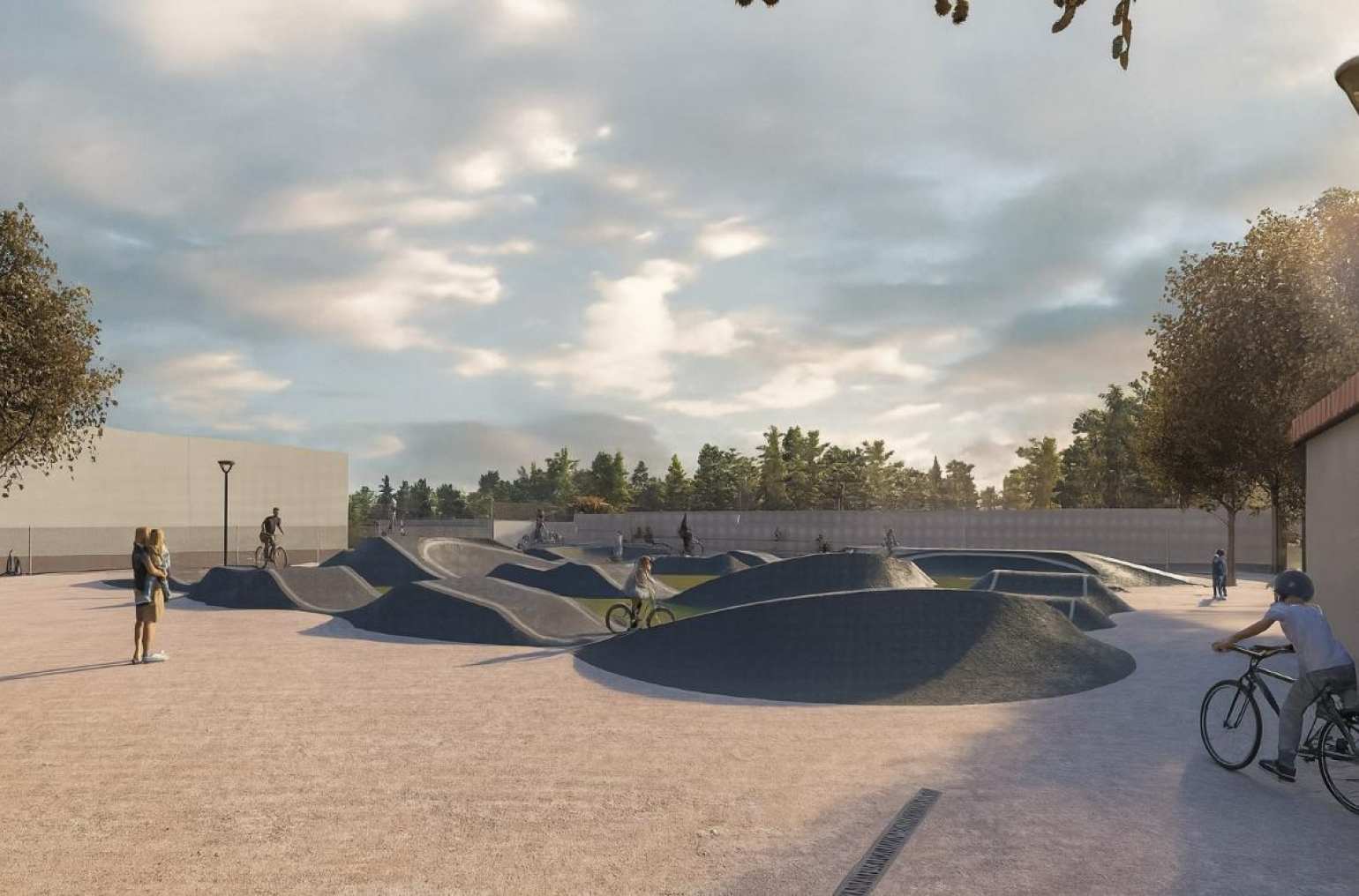 Fonsán refuerza su compromiso con Cártama con el nuevo circuito de Pumptrack y Surfskate