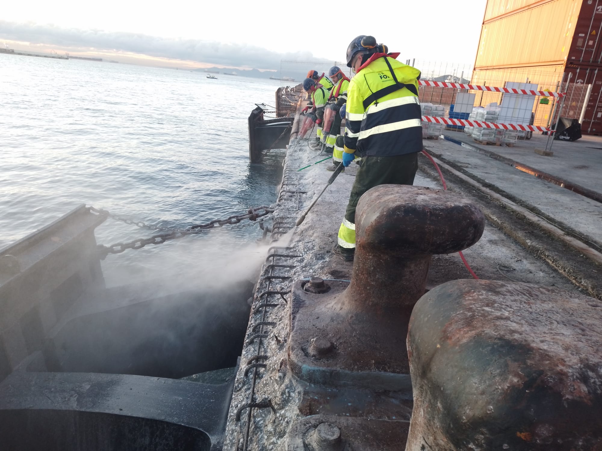 Grupo Fonsán, a través de Resinte, ejecutará la reparación del cantil del Muelle Este de Isla Verde Exterior (Algeciras)